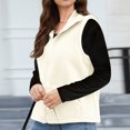 thumbnail image 4 of Ahdbta Fleece Vests for Women Casual Warm Zip Up Sleeveless Sherpa Jackets Fall Winter Lapel Outerwears with Pockets, 4 of 4