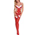 thumbnail image 1 of Gibobby Ropa sexy de mujer para sexo Sexy sin Lencería de Encaje para Mujer Anillo de Pijama Sexy Sexy Lencería Íntimos de una Pieza Plus Size Mujeres lencería(Rojo, M), 1 of 5