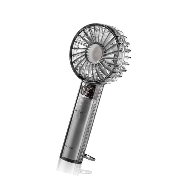 Small Transparency Fan with 3 Speed Settings and USB Charging Pocket Sized Fan for Office Travel and Outdoor Use