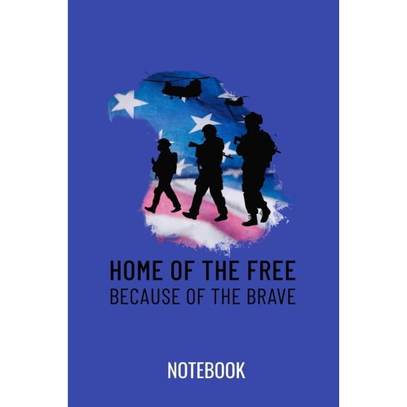 Home of the free because of the brave : a5 notebook, dotted, dot grid 120 pages (Paperback)