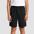 thumbnail image 2 of CAUYDY Boys Mesh Athletic Shorts Toddler Boy Shorts Kids Basketball Shorts Active Quick Dry Sports Clothes with Pocket(L101-Black,4-5 Y), 2 of 8