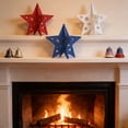 thumbnail image 4 of Nkmbld Patriotic Wooden Star Tabletop Decor 4th of July Wooden Signs Patriotic 250th Anniversary Centerpieces Figurine for Tabletop Fireplace Mantel Decor, 4 of 6