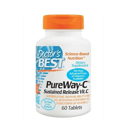Doctors Best Pureway-C Sustained Release Vitamin C Tablets  60 Ea  3 Pack