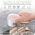 thumbnail image 2 of Eliminador de pelusas eléctrico, afeitadora de pelusas eléctrica recargable, afeitadora de pelusas de tela portátil para ropa, muebles, ropa de cama, alfombras Adepaton LKX-0367, 2 of 3