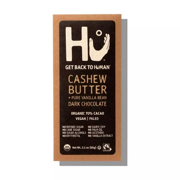 Hu Cashew Butter   Pure Vanilla Bean Dark Chocolate Candy - 2.1oz