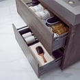 thumbnail image 4 of Huesca 60" Double Sink Bath Vanity in Dark Oak Gray Integral Sink Top No Mirror, 4 of 11