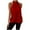 Red, variant on BangWanChi Womens Tank Tops with Built in Bra Ladies' Summer Casual Solid Color Popular Hanging Neck Sleeveless