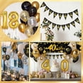 thumbnail image 5 of 50th Black Gold Birthday Decorations for Women Men with 50th Banner, Happy Birthday Banner, Number 50 Foil Balloon, 5 of 7