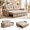 Chenille-Warm Greige, variant on 77" Sleeper Sofa Bed, Convertible Pull Out Couch, Chenille L Shaped Couch Bed with Adjustable Backrest & USB Ports, Small Space Apartment Loveseat Sofa for Living Room (Green)