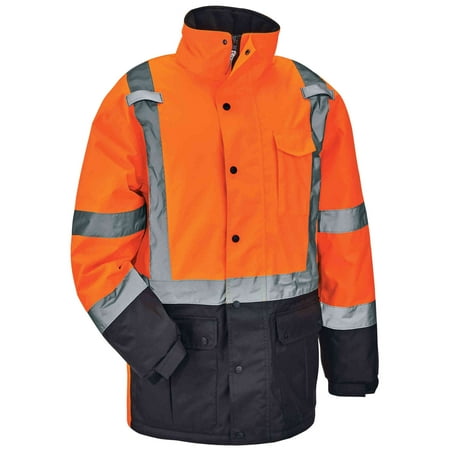 Ergodyne GloWear® 8384 Type R Class 3 Thermal Parka, Orange, 3XL