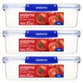 thumbnail image 1 of Sistema KLIP IT PLUS Food Storage Containers, 2.2 L, Leak-Proof Seal, Airtight, Stackable & Nestable Meal Prep Containers with Lids, School Lunch Boxes, BPA-Free, 3 Count, 1 of 1