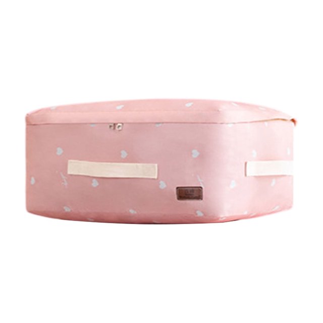 Sac de Rangement pour Vêtements Grande Capacité avec Poignée Renforcée Sac de Rangement pour Couette Sac d'Organisation pour Déménagement Rose