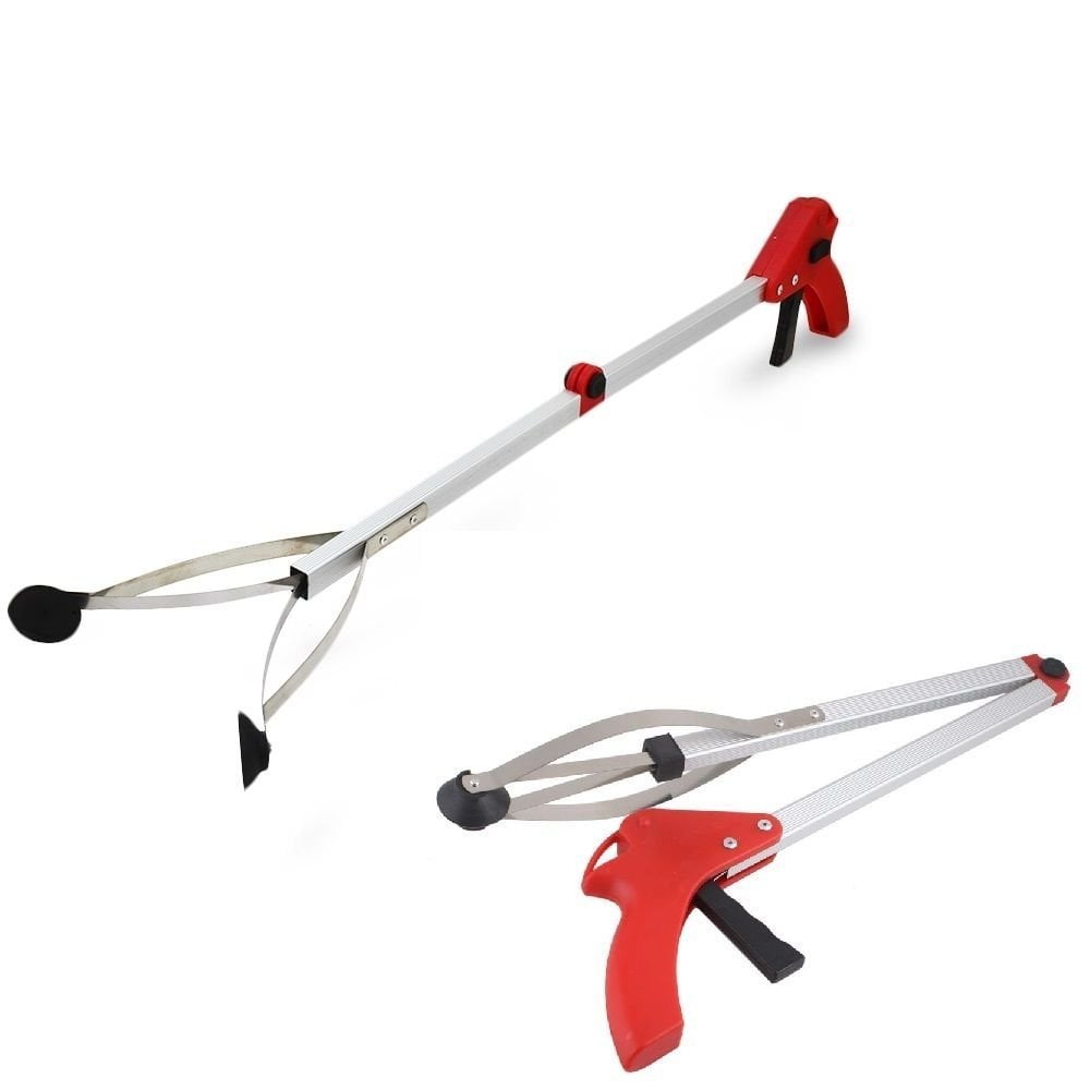 30" Folding Grabber Pick up Tool Reacher Extend Easy Reaching Stick Trash Stick, Foldable Pick
