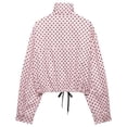thumbnail image 2 of PUWEI Women's Casual Polka Dot Coats Lightweight High Neck Cropped Jacket with Pockets, 2 of 7