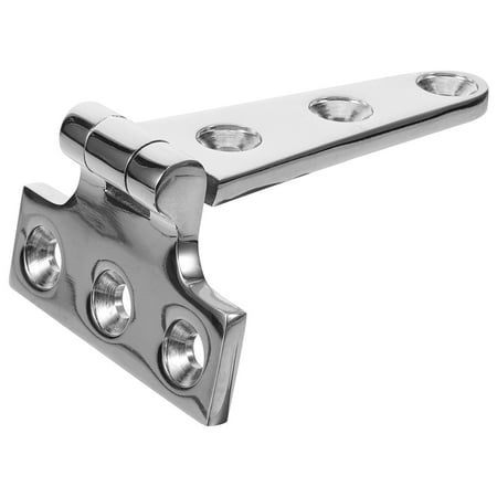 RUNROTOO 1Pcs Silver T Strap Hinge Heavy Duty Gate Hardware Stainless Steel For Outdoor Structures Barn Door