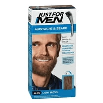 Just For Men Brush-In Mustache, Beard And Sideburns, Light Brown - Kit