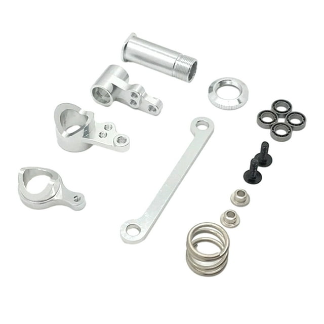 Shengyu RCGOFOLLOW 6 Pcs Alliage d'Aluminium Haute Précision Économiseur de Servo de Direction Complet pour 1/14 Rc Économiseur de Servo de Direction Complet 144001 Argent