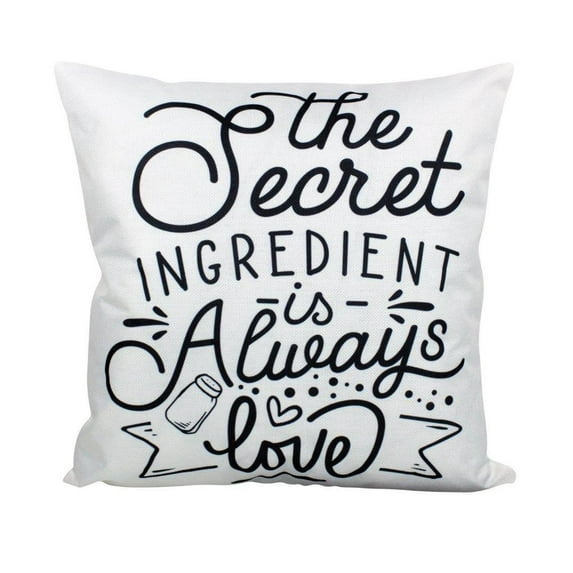 Secret Ingredient is Always Love Pillow Cover | Home Decor | Rustic Farm | Love | Famous Quotes | Motivational Quotes | Bedroom Decor