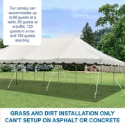 Party Tents Direct Weekender Pole Tent Party Canopy, 20x40 White
