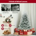 thumbnail image 5 of Topbuy 4.5 FT Pre-lit Artificial Christmas Tree Snow-flocked Xmas Tree with 200 Warm White LED Lights 688 Branch Tips, 5 of 9