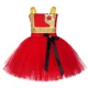 thumbnail image 4 of Vestido con tutú de bombero para niñas, dorado y rojo, disfraz de Halloween para niños, ropa de fiesta de carnaval para niñas, vestidos elegantes, 4 of 5