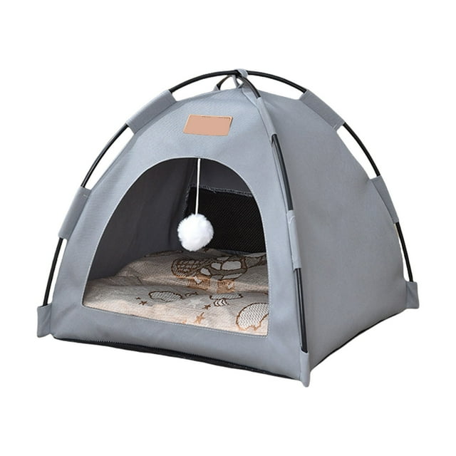 Tienda de campaña semicerrada para cuatro estaciones para perros pequeños y gatos, tipo osito de peluche, lavable e impermeable, para exteriores.
