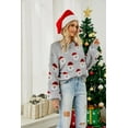 thumbnail image 2 of DUHUD Chandails de Noël Laids en Tricot pour Femmes Chandail à Manches Longues Col Rond Chandails du Père Noël, 2 of 6