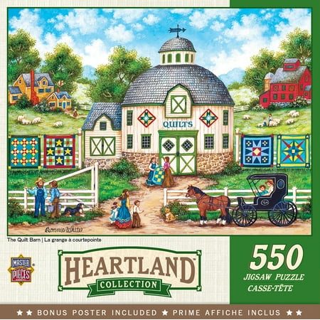 MasterPieces 550 Piece Jigsaw Puzzle for Adults - The Quilt Barn - 18"x24"