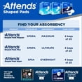 thumbnail image 3 of Attends Shaped Pads Plus Unisex Incontinent Pad Contoured 12 X 25-1/2 Inch SPDPA, SPDPA, 80 Ct, 3 of 9