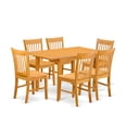 thumbnail image 3 of East West Furniture Dining Room Set Oak, NOFK7-OAK-W, 3 of 6