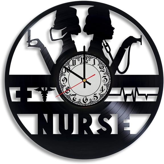 Art Design Nursing Gifts for Nurses Wall Clock - Nurse Graduation Gift for her Nurse Appreciation Gifts, Medical Watch, Doctor in Education Funny
