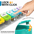thumbnail image 3 of Large 7 Day Pill Organizer, 2 Times a Day Pill Box, Daily Medicine Organizer, Plastic, 3 of 8