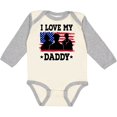 thumbnail image 3 of Inktastic Military Dad I Love My Daddy Boys or Girls Long Sleeve Baby Bodysuit, 3 of 5