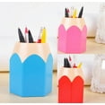 thumbnail image 5 of Pencil RD Storage Vase Pot Pen Stationery Holder Brush Makeup Housekeeping OrganizersPencil holder red, 5 of 6