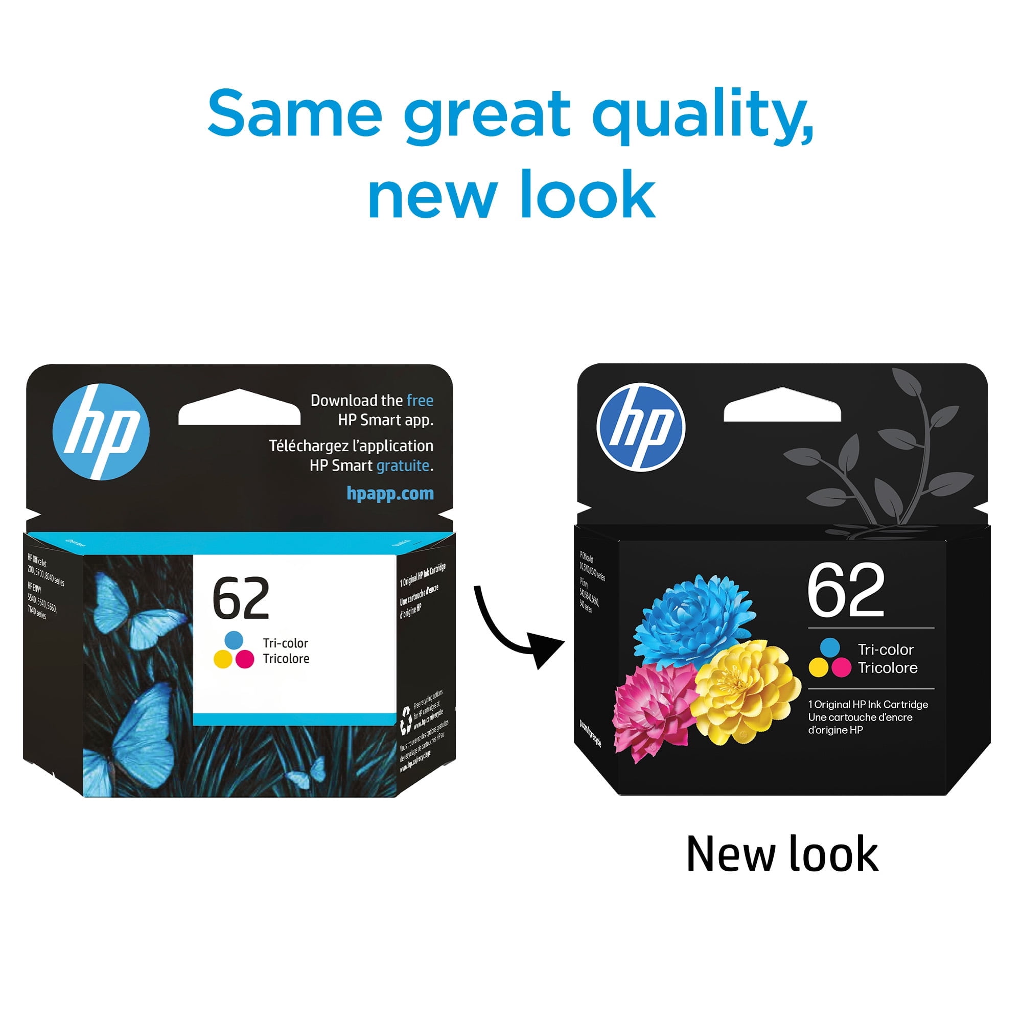 HP 62XL Black and 62 Tri-Color Original Ink Cartridges N9H67FN 2-Pack (Sold Without Manufacturer Warranty)