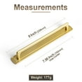 thumbnail image 3 of Goo-Ki 7.6''(192mm) Hole Centers Brushed Gold Cabinet Drawer Pulls with Backplate, Zinc Alloy Luxury Cabinet Handles for Dresser,Wardrobe,Cupboard,Cabinet Hardware,2 Pack, 3 of 7