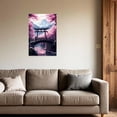thumbnail image 4 of ZHONGYUTONG Japanese Wall Art Pink Cherry Blossom Pictures for Bedroom Japan Landscape Poster Prints Sakura Canvas Painting Framed Ready to Hang (20.00" x 30.00"), 4 of 4