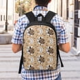 thumbnail image 5 of Uemuo Snake And Flower Printed Durable 17-inch Student Backpack - Lightweight, Waterproof, Adjustable Straps, Ideal for School, Work, Travel, 5 of 5