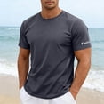 thumbnail image 2 of FUZHIQ Mens Workout Shirts Cotton Comfort Breathable Crewneck Streetwear Tee Tops Quick Dry Active Athletic Men's Summer Shirts,XL, 2 of 9