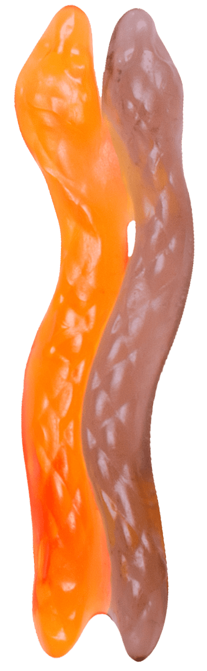 HARIBO Twin Snakes Gummies Original Sweet and Sour Assorted Fruit Flavor Gummy Candy, 4 oz, Share Size Peg Bag