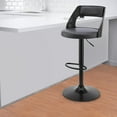 thumbnail image 5 of Adjustable Barstool with Open Wooden Back, Black, 5 of 6