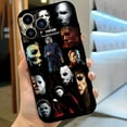 thumbnail image 2 of iPhone Case with Halloween Horror Movie Character Design, Shock-Resistant with Lens Protection, Made of Black TPU, Compatible with iPhone 11, 12, 13, 14, and 15 Pro Max, 2 of 6
