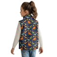 thumbnail image 3 of Uorisanigo Toddler Boys Girls Fleece Vest Jacket Lightweight Sleeveless Full Zipper Dinosaur Print Jacket Top with Pockets Fall Winter Warm Outwear, Kids Outdoor Layering, 3 of 7