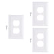 thumbnail image 1 of 3 cubiertas para tomacorrientes eléctricos, accesorio para tomacorriente de pared exterior, placa de tomacorriente 2 agujeros blanco, 1 of 9