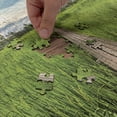 thumbnail image 5 of Ambesonne East Jigsaw Puzzle, Old Wood Bridge Rice Field, Heirloom-Quality Fun Activity for Family Durable Cardboard, 1000 pcs, Green Pale Blue Tan, 5 of 6