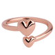 thumbnail image 1 of Anillo para Mujer Ajustable de Corazones LuckyLy, Modelo Rita rosa 7, 1 of 7