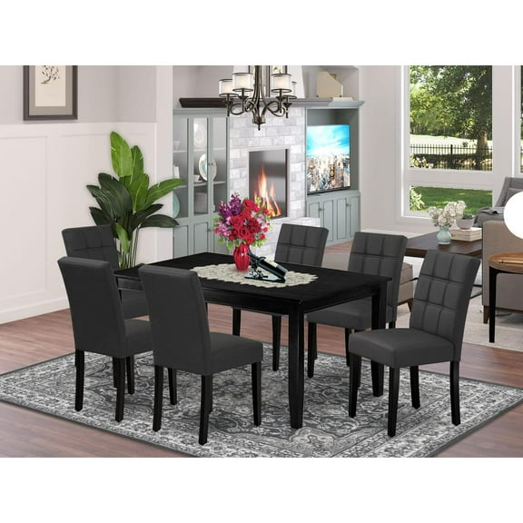 East West Furniture 7 Piece Dining Table Set