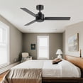 thumbnail image 5 of ALKAFY 48-inch Modern Matte Black Ceiling Fan with Remote, 3 Composite Blades, 6-Speed Quiet DC Motor, for Indoor Spaces, 5 of 9