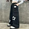 thumbnail image 6 of Gyexs School Uniform Pants for Girls High Waist Wide Leg Athletic Pants Back To School Clothes Sweatpants for Girls Pants (a, 14-15Years), 6 of 8