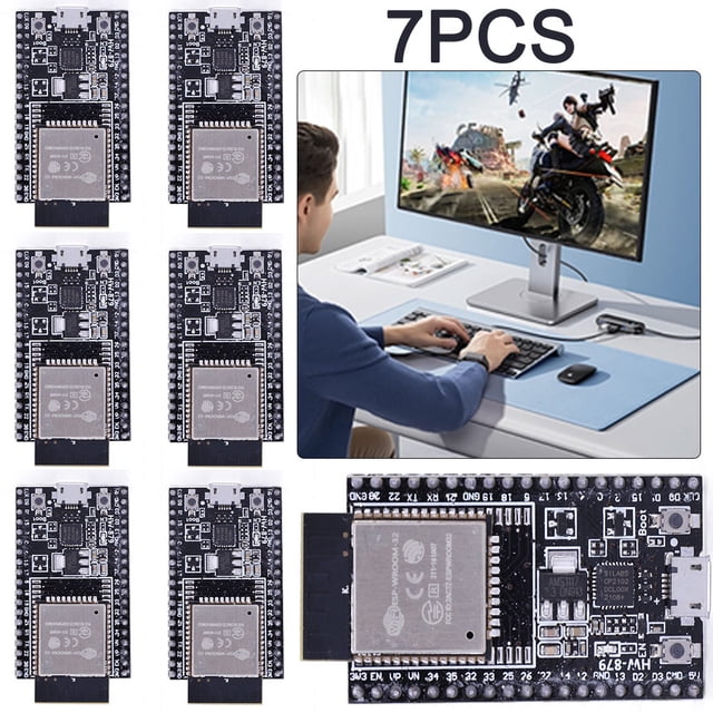 Placa desarrollo ESP32 7 Uds. 500mA central ESP32-DevKitC compatible con dientes azul